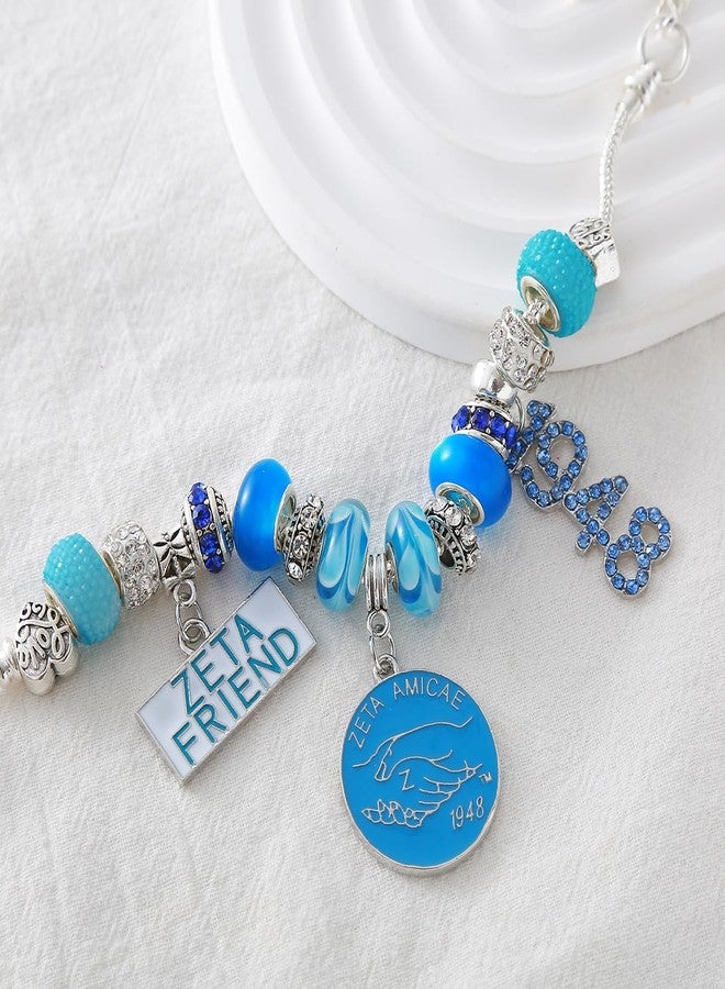 HUSURU ZETA Friends Greek Letters 1948 Amicae ZA Bracelets Sorority Large Beads Gifts Sisterhood Club Jewelry - Image 4